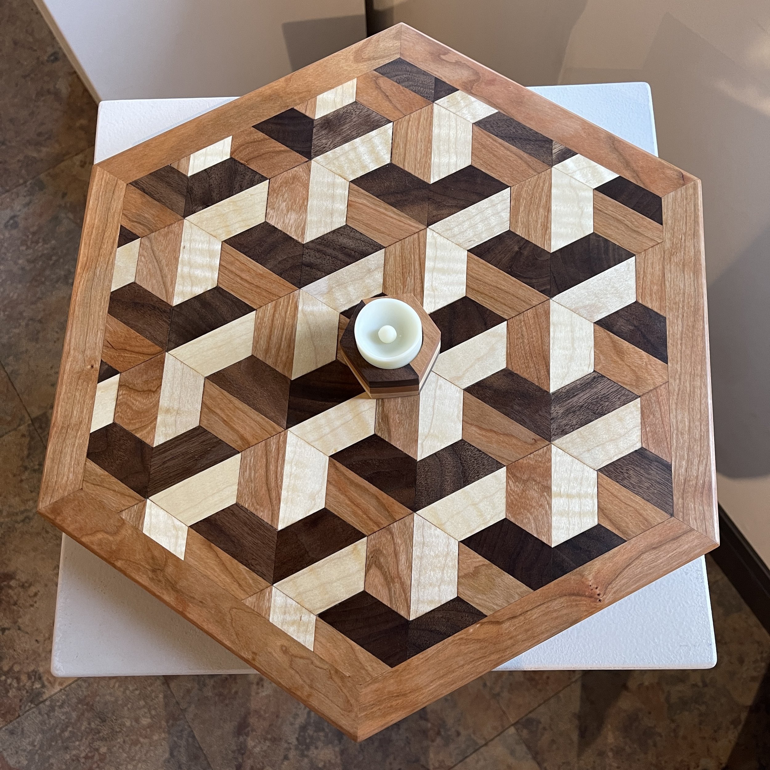 Ira Papick, Hexagon Lazy Susan — Columbia Art League